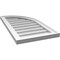 Ekena Millwork Quarter Round Top Right Surface Mount PVC Gable Vent w/ 2"W x 1-1/2"P Brickmould Frame, 16"W x 30"H GVPQR16X3002SN - alternate 2